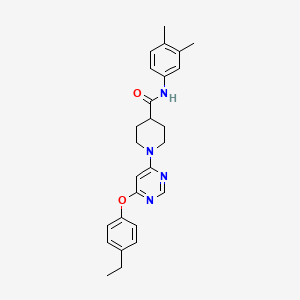 molecular formula C26H30N4O2 B2928806 N-(3,4-dimethylphenyl)-1-[6-(4-ethylphenoxy)pyrimidin-4-yl]piperidine-4-carboxamide CAS No. 1216876-84-4