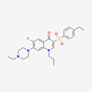 molecular formula C26H32FN3O3S B2928822 3-(4-ethylbenzenesulfonyl)-7-(4-ethylpiperazin-1-yl)-6-fluoro-1-propyl-1,4-dihydroquinolin-4-one CAS No. 892770-55-7