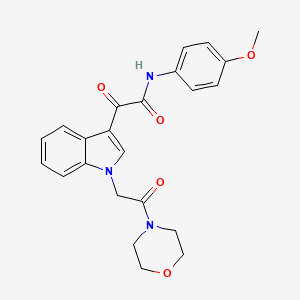 molecular formula C23H23N3O5 B2928826 N-(4-methoxyphenyl)-2-{1-[2-(morpholin-4-yl)-2-oxoethyl]-1H-indol-3-yl}-2-oxoacetamide CAS No. 872857-29-9