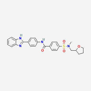 molecular formula C26H26N4O4S B2928840 N-[4-(1H-1,3-benzodiazol-2-yl)phenyl]-4-{methyl[(oxolan-2-yl)methyl]sulfamoyl}benzamide CAS No. 868676-43-1