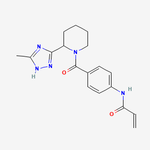 N-[4-[2-(5-Methyl-1H-1,2,4-triazol-3-yl)piperidine-1-carbonyl]phenyl]prop-2-enamide