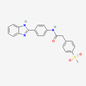 N-(4-(1H-benzo[d]imidazol-2-yl)phenyl)-2-(4-(methylsulfonyl)phenyl)acetamide