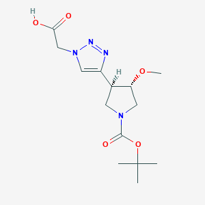 2-{4-[(3S,4S)-1-[(tert-butoxy)carbonyl]-4-methoxypyrrolidin-3-yl]-1H-1,2,3-triazol-1-yl}acetic acid