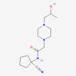 molecular formula C15H26N4O2 B2928899 N-(1-cyanocyclopentyl)-2-[4-(2-hydroxypropyl)piperazin-1-yl]acetamide CAS No. 1356583-59-9