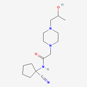 N-(1-cyanocyclopentyl)-2-[4-(2-hydroxypropyl)piperazin-1-yl]acetamide