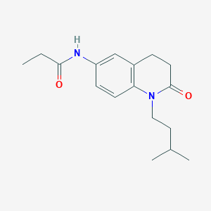 molecular formula C17H24N2O2 B2928926 N-(1-isopentyl-2-oxo-1,2,3,4-tetrahydroquinolin-6-yl)propionamide CAS No. 941991-83-9