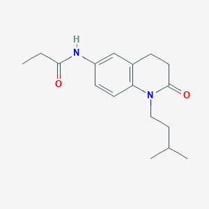 B2928926 N-(1-isopentyl-2-oxo-1,2,3,4-tetrahydroquinolin-6-yl)propionamide CAS No. 941991-83-9