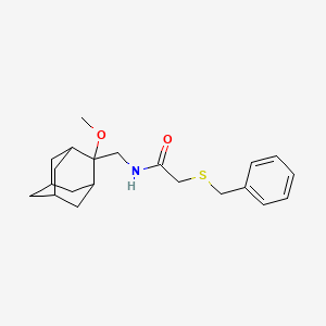 molecular formula C21H29NO2S B2928934 2-(benzylsulfanyl)-N-[(2-methoxyadamantan-2-yl)methyl]acetamide CAS No. 1797560-88-3