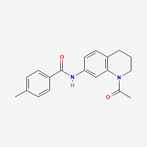 molecular formula C19H20N2O2 B2928962 N-(1-acetyl-1,2,3,4-tetrahydroquinolin-7-yl)-4-methylbenzamide CAS No. 898423-69-3