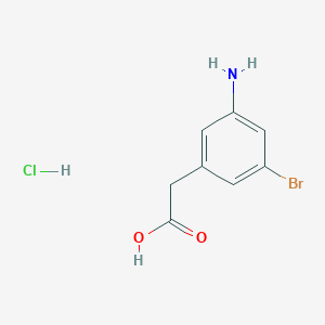 molecular formula C8H9BrClNO2 B2928963 2-(3-Amino-5-bromophenyl)acetic acid hydrochloride CAS No. 2060063-86-5