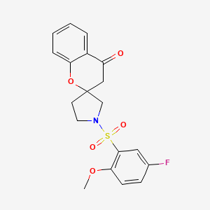 1'-((5-Fluoro-2-methoxyphenyl)sulfonyl)spiro[chroman-2,3'-pyrrolidin]-4-one