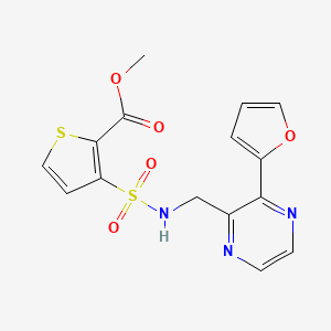 molecular formula C15H13N3O5S2 B2929089 methyl 3-({[3-(furan-2-yl)pyrazin-2-yl]methyl}sulfamoyl)thiophene-2-carboxylate CAS No. 2034465-46-6