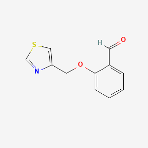 molecular formula C11H9NO2S B2929112 2-(1,3-Thiazol-4-ylmethoxy)benzaldehyde CAS No. 923193-48-0