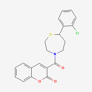 B2929190 3-(7-(2-chlorophenyl)-1,4-thiazepane-4-carbonyl)-2H-chromen-2-one CAS No. 1797093-10-7
