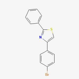molecular formula C15H10BrNS B2929211 4-(4-Bromophenyl)-2-phenyl-1,3-thiazole CAS No. 2362-69-8
