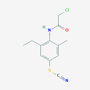 2-chloro-N-[4-(cyanosulfanyl)-2-ethyl-6-methylphenyl]acetamide
