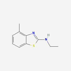 molecular formula C10H12N2S B2929234 N-ethyl-4-methyl-1,3-benzothiazol-2-amine CAS No. 343856-76-8