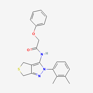 molecular formula C21H21N3O2S B2929263 N-(2-(2,3-dimethylphenyl)-4,6-dihydro-2H-thieno[3,4-c]pyrazol-3-yl)-2-phenoxyacetamide CAS No. 450344-38-4