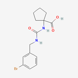 molecular formula C14H17BrN2O3 B2929295 1-({[(3-Bromophenyl)methyl]carbamoyl}amino)cyclopentane-1-carboxylic acid CAS No. 954581-24-9