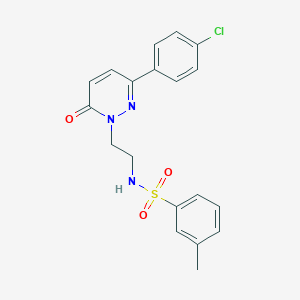 molecular formula C19H18ClN3O3S B2929298 N-(2-(3-(4-chlorophenyl)-6-oxopyridazin-1(6H)-yl)ethyl)-3-methylbenzenesulfonamide CAS No. 921513-25-9