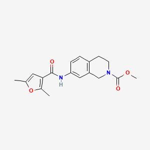 molecular formula C18H20N2O4 B2929317 methyl 7-(2,5-dimethylfuran-3-amido)-1,2,3,4-tetrahydroisoquinoline-2-carboxylate CAS No. 1448034-37-4