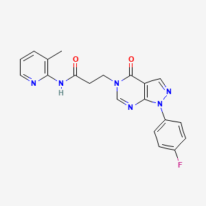 B2929323 3-(1-(4-fluorophenyl)-4-oxo-1H-pyrazolo[3,4-d]pyrimidin-5(4H)-yl)-N-(3-methylpyridin-2-yl)propanamide CAS No. 946312-73-8