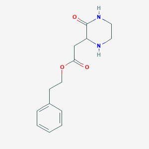 molecular formula C14H18N2O3 B2929330 Phenethyl 2-(3-oxo-2-piperazinyl)acetate CAS No. 1008015-33-5