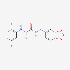 molecular formula C16H12F2N2O4 B2929340 N-[(2H-1,3-benzodioxol-5-yl)methyl]-N'-(2,5-difluorophenyl)ethanediamide CAS No. 899956-46-8