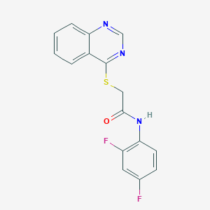 molecular formula C16H11F2N3OS B2929358 N-(2,4-difluorophenyl)-2-(quinazolin-4-ylsulfanyl)acetamide CAS No. 721411-06-9