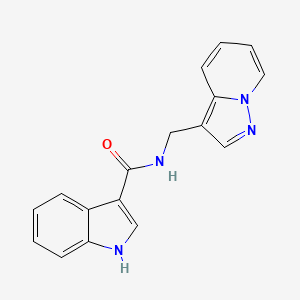 molecular formula C17H14N4O B2929370 N-(pyrazolo[1,5-a]pyridin-3-ylmethyl)-1H-indole-3-carboxamide CAS No. 1396880-06-0