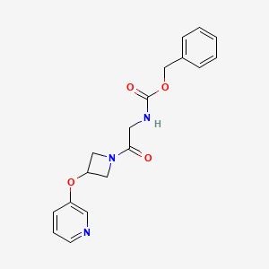molecular formula C18H19N3O4 B2929381 Benzyl (2-oxo-2-(3-(pyridin-3-yloxy)azetidin-1-yl)ethyl)carbamate CAS No. 1903369-58-3