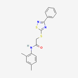 molecular formula C18H17N3OS2 B2929396 N-(2,4-dimethylphenyl)-2-[(3-phenyl-1,2,4-thiadiazol-5-yl)sulfanyl]acetamide CAS No. 864855-97-0