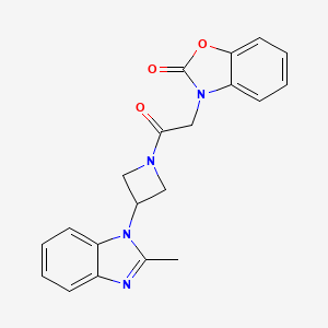 3-{2-[3-(2-methyl-1H-1,3-benzodiazol-1-yl)azetidin-1-yl]-2-oxoethyl}-2,3-dihydro-1,3-benzoxazol-2-one