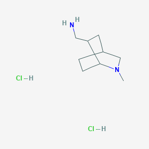 molecular formula C9H20Cl2N2 B2929420 {2-Methyl-2-azabicyclo[2.2.2]octan-6-yl}methanamine dihydrochloride CAS No. 1909324-84-0