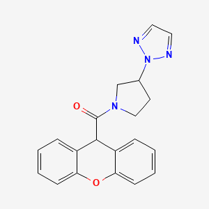 molecular formula C20H18N4O2 B2929481 2-[1-(9H-xanthene-9-carbonyl)pyrrolidin-3-yl]-2H-1,2,3-triazole CAS No. 2034249-96-0