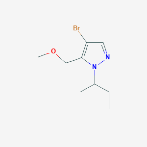 molecular formula C9H15BrN2O B2929545 4-bromo-1-sec-butyl-5-(methoxymethyl)-1H-pyrazole CAS No. 1856096-93-9
