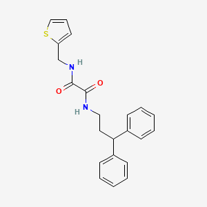 molecular formula C22H22N2O2S B2929590 N1-(3,3-diphenylpropyl)-N2-(thiophen-2-ylmethyl)oxalamide CAS No. 941962-84-1