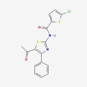 molecular formula C16H11ClN2O2S2 B2929625 N-(5-acetyl-4-phenyl-1,3-thiazol-2-yl)-5-chlorothiophene-2-carboxamide CAS No. 325987-17-5
