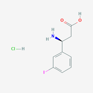 molecular formula C9H11ClINO2 B2929628 (3S)-3-amino-3-(3-iodophenyl)propanoic acid hydrochloride CAS No. 2059910-88-0