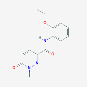 molecular formula C14H15N3O3 B2929635 N-(2-ethoxyphenyl)-1-methyl-6-oxo-1,6-dihydropyridazine-3-carboxamide CAS No. 791091-84-4