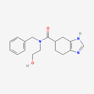 molecular formula C17H21N3O2 B2929652 N-benzyl-N-(2-hydroxyethyl)-4,5,6,7-tetrahydro-1H-benzo[d]imidazole-5-carboxamide CAS No. 2034483-49-1