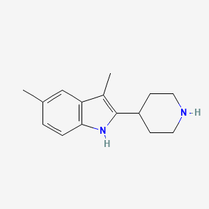 molecular formula C15H20N2 B2929663 3,5-dimethyl-2-(piperidin-4-yl)-1H-indole CAS No. 1510934-39-0