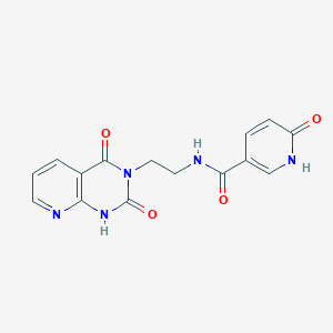 molecular formula C15H13N5O4 B2929666 N-(2-(2,4-dioxo-1,2-dihydropyrido[2,3-d]pyrimidin-3(4H)-yl)ethyl)-6-oxo-1,6-dihydropyridine-3-carboxamide CAS No. 2034412-02-5