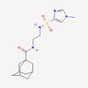 molecular formula C17H26N4O3S B2929674 N-[2-(1-methyl-1H-imidazole-4-sulfonamido)ethyl]adamantane-1-carboxamide CAS No. 1798540-80-3