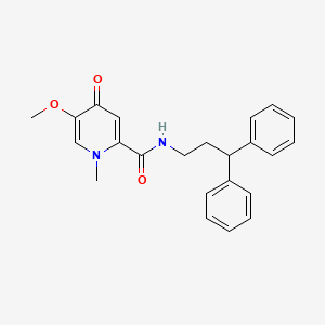 molecular formula C23H24N2O3 B2929689 N-(3,3-diphenylpropyl)-5-methoxy-1-methyl-4-oxo-1,4-dihydropyridine-2-carboxamide CAS No. 1105249-86-2