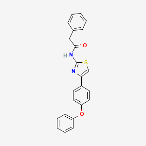 molecular formula C23H18N2O2S B2929696 N-[4-(4-phenoxyphenyl)-1,3-thiazol-2-yl]-2-phenylacetamide CAS No. 361159-26-4