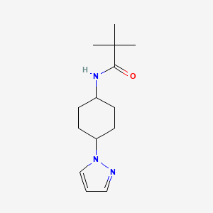molecular formula C14H23N3O B2929710 N-(4-(1H-pyrazol-1-yl)cyclohexyl)pivalamide CAS No. 2097902-91-3