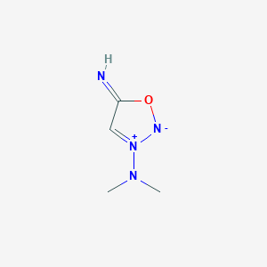 molecular formula C4H9ClN4O B2929739 5-Amino-3-(dimethylamino)-3H-1,2,3-oxadiazol-1-ium chloride CAS No. 16142-33-9