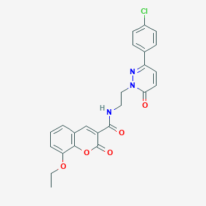 molecular formula C24H20ClN3O5 B2929745 N-(2-(3-(4-chlorophenyl)-6-oxopyridazin-1(6H)-yl)ethyl)-8-ethoxy-2-oxo-2H-chromene-3-carboxamide CAS No. 921578-01-0