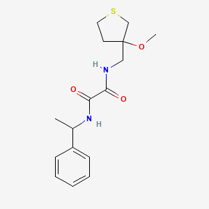 N1-((3-methoxytetrahydrothiophen-3-yl)methyl)-N2-(1-phenylethyl)oxalamide